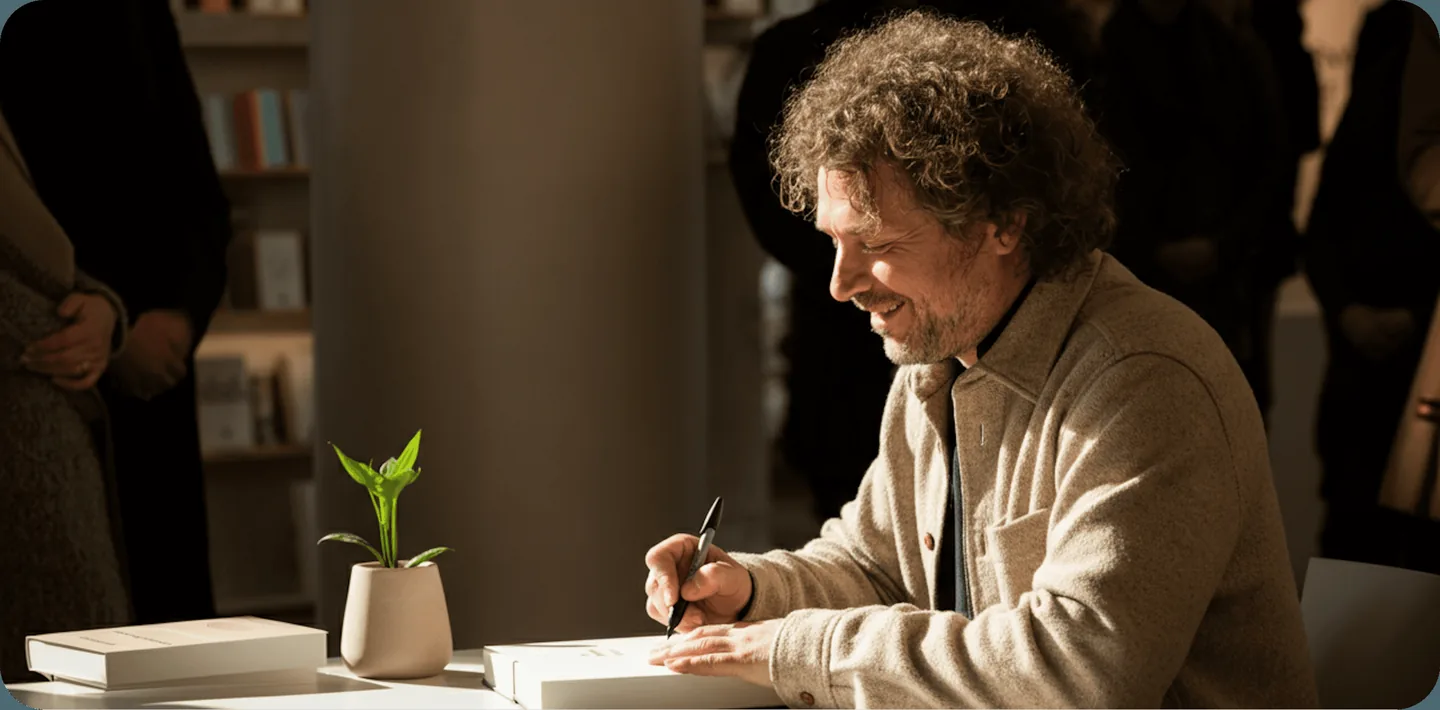 Business professional writing notes during a consultation